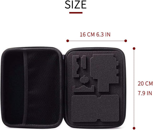 Action Camera Carrying Case Protective Storage Bag Compatible with Gopro Hero 13 12 11 10 9 8 7/AKASO EK7000/Brave 4/Brave 7 LE/Brave 8/APEXCAM/Dr...