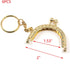 T Tulead Iron Frame Kiss Clasp Lock Purse Frame DIY Bag Bead Lock 2" Mini Wallet Coin Kiss Clasp Golden,6-Pack,with Key Ring...