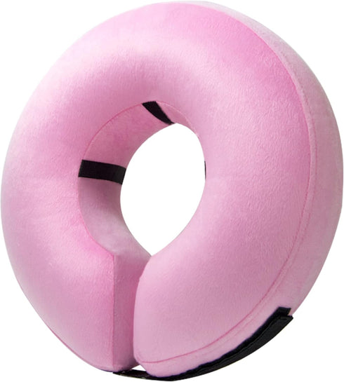 BENCMATE Protective Inflatable Collar for Dogs and Cats - Soft Pet Recovery Collar Does Not Block Vision E-Collar (Medium, Pink)...