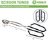 Scissor Cooking Tongs 11-Inch Stainless Steel Wire Tongs Kitchen Scissor Tongs, Set of 2...