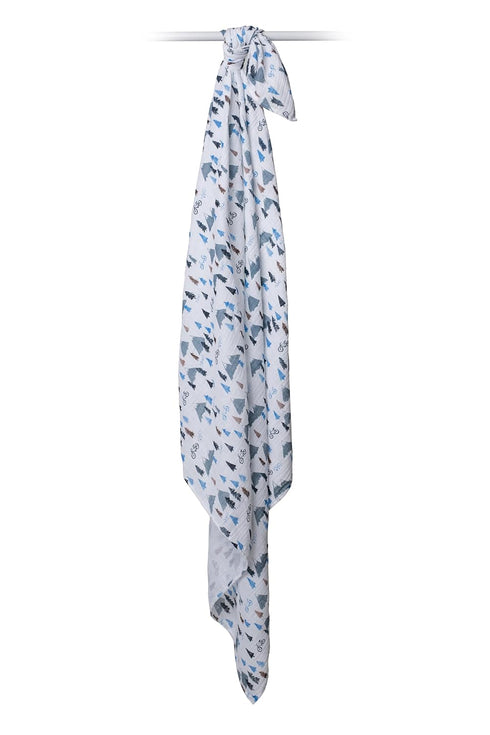 lulujo Baby 100% Cotton Muslin Swaddle Blanket, 47 x 47-Inches, Mountain Top...