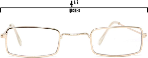 Skeleteen Old Man Costume Glasses - Rectangular Granny 100 Days of School Dress Up Eyeglasses - 1 Pair...