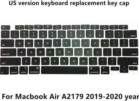 New Replacement Keyboard Keycaps Keys,Full Set of US Replacement Keycaps QWERTY for MacBook Air 13.3" A2179 2019 2020 Year EMC 3302...
