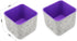 2-Piece Office Drawer Organizer bins for School Dorm Home Kitchen bathroom bedroom Closet Cabinet Desk Junk storage boxes (Purple)...