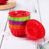 12Pcs Silicone Fluted Cake Mould Non-Stick Round Baking Pan for Cake Gelatin Mousse Bread (2.55 * 2.55 * 1.18 Inch)...