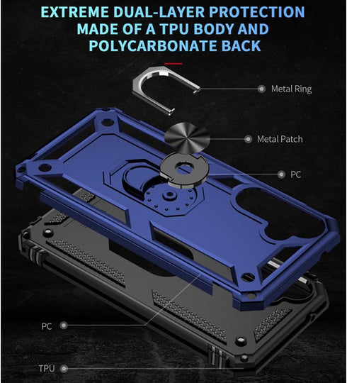 for Samsung Galaxy A15 5G Case with HD Screen Protector : Military Grade 16ft Drop Tested Ring Shockproof Protective Phone Case - Samsung Galaxy A...