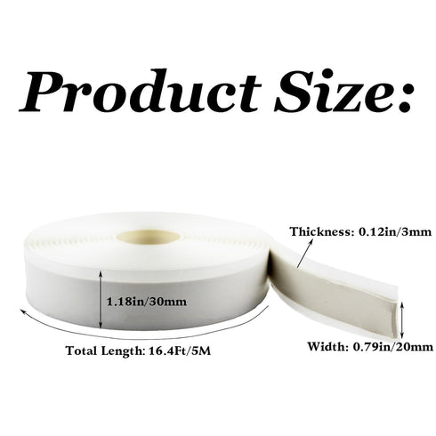 White Butyl Sealant Tape RV Roof Sealing Tape Highlight Putty Tape 16.4Ft/5M Waterproof Butyl Tape for Repair Window Glass and EDPM Boat Sealing R...