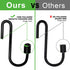 18 Pack S Hooks Pot Hooks for Rack Hanging Pans Pots Utensils Clothes Bags Towels Plants - 3 Sizes (Black)...