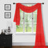 Sapphire Home Window Scarf Valance Curtains - Extra Long Sheer Valances for Windows - Voile Swag Curtains for Living Room, Kitchen, and Bedroom De...