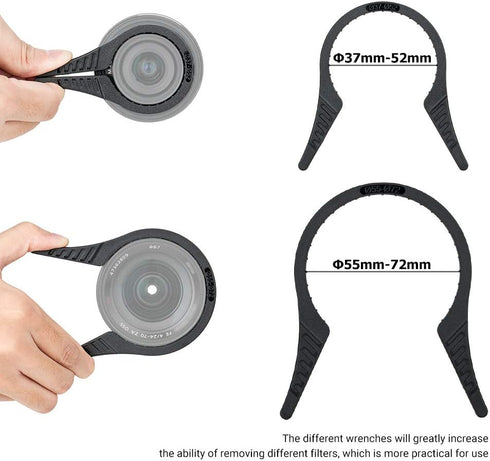 2 Packs Camera Lens Filter Wrench Kit, CPL UV ND Filter Removal Wrench Tool Set, Fit 37mm-52mm 55mm-72mm Lens Thread for Canon Nikon Sony Fujifilm...