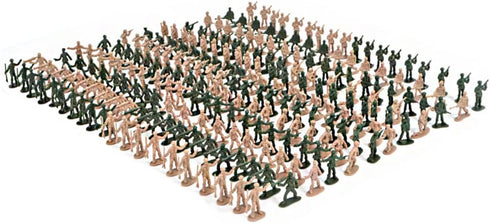 ikasus 360 Piece Plastic Tiny Army Men for Boys, Cool Mini Army Action Figures Military Set, Military Toy Soldiers Figures with Tanks, Planes, Fla...