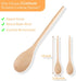 Wooden Cooking Spoons Set, 14 Inch Maple Wood Mixing Spoon, Mixing Salad, Sauce Soup Stirring Ladle, Nonstick Spoon Kitchen Serving Utensil with L...
