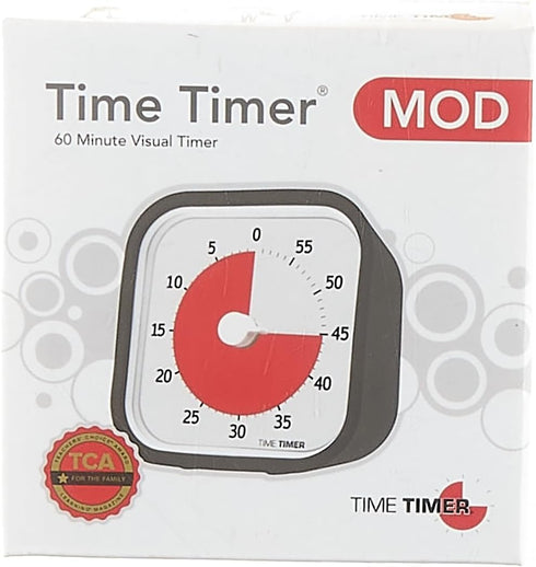 TIME TIMER MOD (Charcoal), A Visual Countdown 60 Minute Timer for Classrooms, Meetings, Kids and Adults Office and Homeschooling Tool with Silent ...