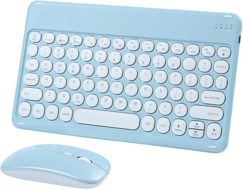 Bluetooth Keyboard and Mouse Combo?Rechargeable keyboard mouse combo?Ultra-Slim Portable Compact Wireless Mouse Keyboard Set for iPad/iPad Pro/iPa...