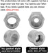 Joywayus 2PCS 1/2 G Male to 3/8 Compression Female Thread Bushing Pipe Fitting, Nickel Plated Brass Reducer Faucet Connector Water Hose Adapter, S...