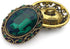 10 pcs Whole Oval Cut Green Rhinestone Vintage Copper Hollow Metal Shank Sewing Coat Buttons -25mm -1"...