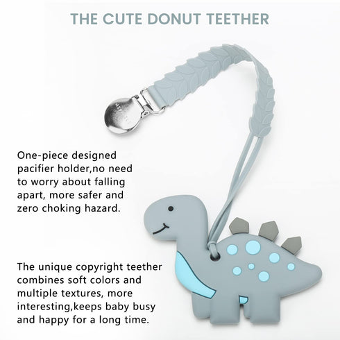 MISSLILI Teething Toys for Babies 0-6 6-12 Months Baby Teethers with Clip Silicone Baby Teether Toys for Boys and Girls Infant Teething Relief for...