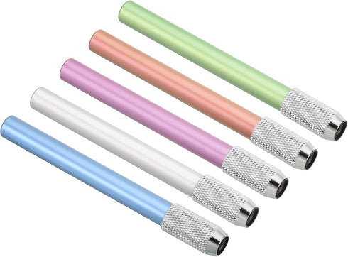 PATIKIL Pencil Extenders, 5 Pack Metal Handle Adjustable Pencil Holder Extender for Artists Drawing Shading, Multi-Color...