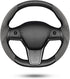 Custom-Fit for Tesla Steering Wheel Cover, Tesla Model Y / 3 Suede Steering Wheel Cover, Non-Slip, Breathable, Durable, Tesla Model Y / 3 Accessor...