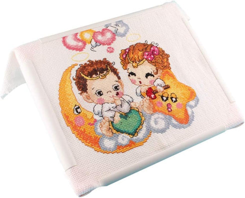 Rectangle Plastic Clip Frame for Embroidery Cross Stitch Quilting Needlepoint Tool(43.1 x 43.1cm)...