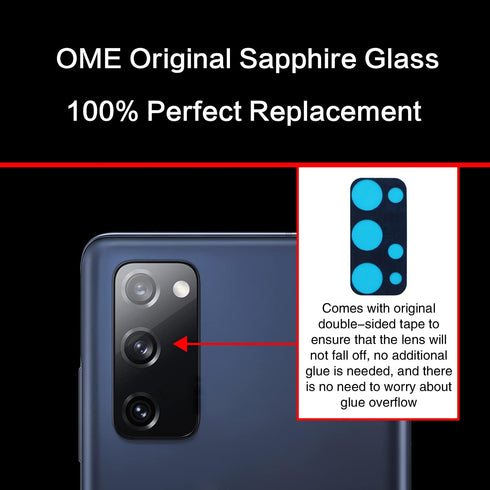 2PCS Galaxy S20 FE Back Rear Camera Lens Glass Replacement, ASDAWN Back Lens Glass for Samsung Galaxy S20 FE 6.5 inches All Carriers with Installa...