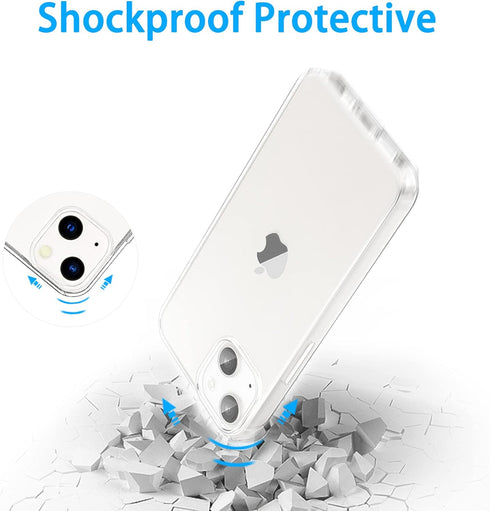 for iPhone 13 Case Clear, Transparent Soft Shockproof Protective Slim Thin Phone Bumper Phone Cases for iPhone 13...