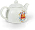 Original Cute Harry Potter Hogwarts Mini Porcelain 5oz Teapot Whimsical Colorful Castle Artwork Glossy White Glazed Ceramic Unique Thoughtful Magi...
