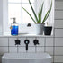 JASAI 16OZ Cylinder Glass Soap Dispenser with Rust Proof Stainless Steel Pump, Refillable Bathroom Soap Dispenser for Hand Soap, Dish Soap, Liquid...
