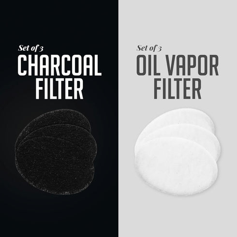 OVENTE 2 Liter Electric Deep Fryer FDM2201BR Charcoal and Oil Vapor Replacement Filter Set Pack of 3, White and Black ACPFDM2203...