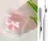 Cute AirPods 2/1 Generation Clear Case, Girly 3D Bow Design Soft TPU Protective Shockproof Kawaii for Apple iPod 2nd/1st Generation Cover with Cle...