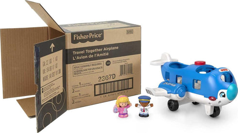 Fisher-Price Little People Musical Toddler Toy Travel Together Airplane with Lights Sounds & 2 Figures for Ages 1+ Years...