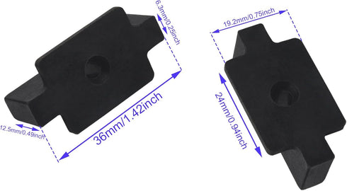 20PCS Hidden Fasteners Clips Black Universal Plastic T Clips with Screws for Composite Decking Boards...
