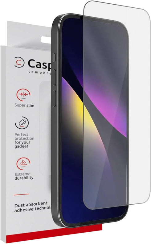 Casper Screen Protector for iPhone 15 Pro Max - Full Coverage & Military Grade Shatterproof Tempered Glass, HD Clarity, Scratch-Resistant, Washabl...
