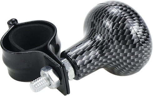 2-Inch Steering Wheel Spinner Knob with 1.1-Inch Metal Clamping Ring for Trucks Buses Large Vehicles (Lattice Pattern ABS Head)...