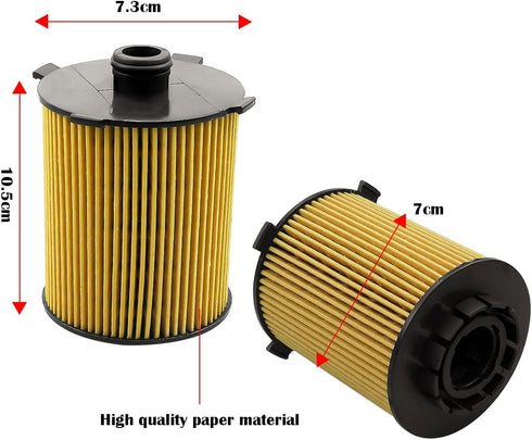 2Pcs Oil Filters Fit for Volvo XC90 C60 S90 2015-2020 Replace 31372212, 32140029...