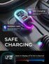 LISEN USB C 96W Super Fast Car Charger PD& QC3.0 with 5.3ft 36W Type C Coiled Cable,Car Phone Charger Adapter for iPhone 15 Pro Max Plus, Samsung ...