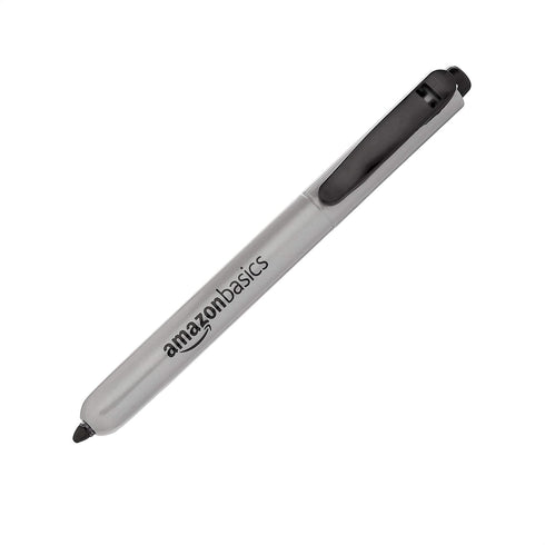 Amazon Basics Retractable Permanent Markers - Black, 12 Count...
