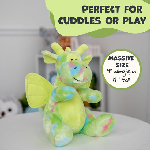 WISHPETS Plush Green 12" ConfettiSoft Dragon Soft Stuffed Animal...