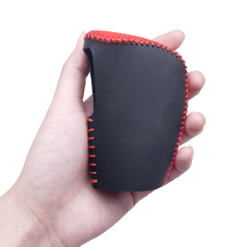 Compatible with DIY Genuine Leather Gear Shift Knob Cover Interior Accessories Protective Cover for Nissan Rogue 2014 2015 2016 2017 2018 2019 202...