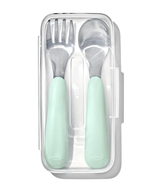 OXO Tot On-The-Go Fork and Spoon Set - Opal...