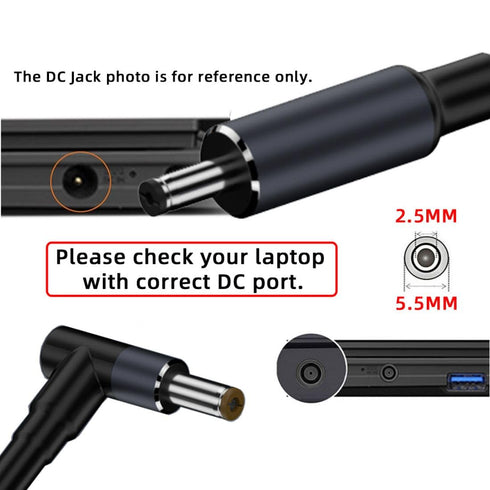 chenyang USB C to DC 5.5x2.5mm 20V Power 65W 100W 135W 140W PD Charge Cable for Laptop...
