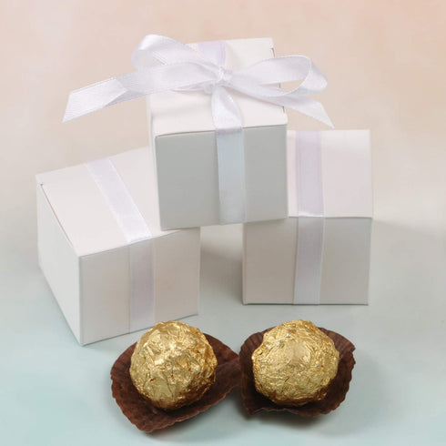 COTOPHER 60pcs Small Gift Boxes, Favor Boxes 2x2x2 inches Paper Gift Boxes with Ribbons Candy Box for Wedding Favors Baby Shower Bridal Shower Bir...