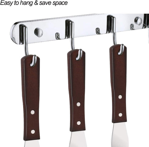4PCS Cake Decorating Icing Spatula set with 4, 6, 8 & 10 Inch Stainless Steel Blade, Wood Handle Frosting Spatulas and Cake Stripping Tool (Straig...