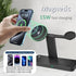 Magnetic Charging Station,PDKUAI for MagSafe 4 in 1 Fast Wireless Charger Stand for iPhone 15,14,13,12 Pro/Max/Mini/Plus, Apple Watch 9/8/7/6/SE/5...
