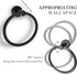 Towel Ring,Hand Towel Holder for Wall Mounted,Towel Holder,Towel-Racks, Bathroom Hardware Simple Round Towel Hanger SUS 304 Stainless Steel (Black...