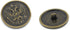 Bezelry 12 Pieces Two-Headed Eagle Metal Shank Buttons. 25mm (1 inch) (Antique Brass)...