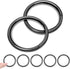 10Pack 2" Large Round Carabiner Clips, Metal Spring O Rings for Organizer Key Rings, Paracord Keychain Lanyard, Pet Chains, Purse Hardware, Key Sn...