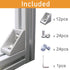 12Sets 1010 Series Aluminum Extrusion Profile Connector,12pcs 1010 Corner Bracket,with 24pcs Sliding T Nuts and Screws for 1" x 1" Extruded Alumin...