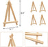 4pcs Mini Wood Display Easels, Small Table Top Easels, Artist Triangle Easels for Displaying Canvas Paintings, Weddings, Business Cards, Photos, C...