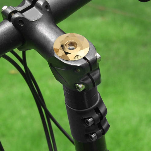 Bicycle Al Alloy Headset Topcover & Screw Mountain Bike Headset Stem Topcover Cover for Bicycle Modification Accessories(gold)...